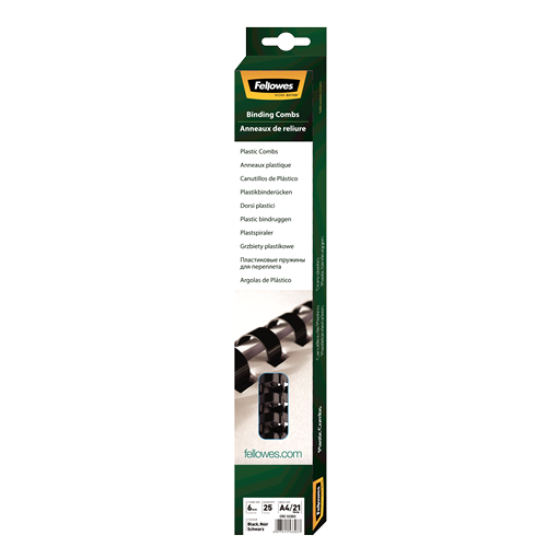 6mm Plastic Binding Combs - White